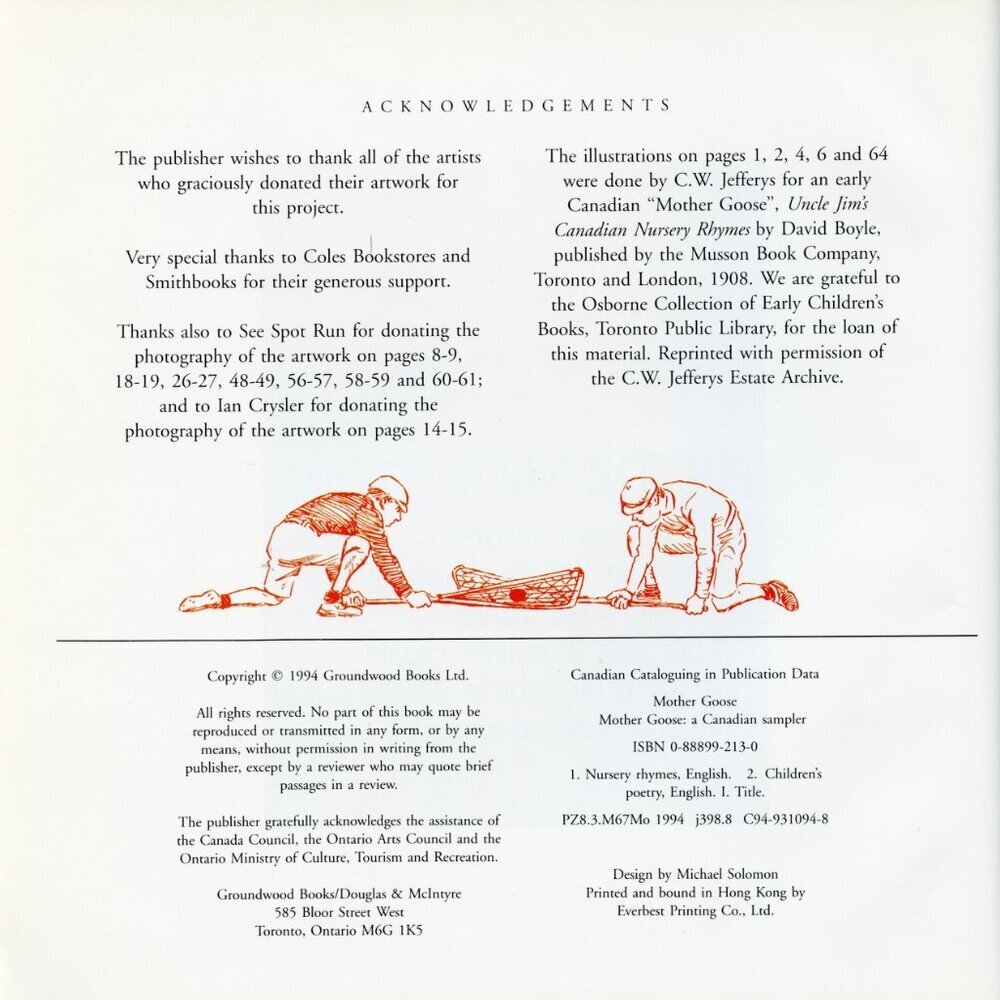 MOTHER GOOSE: A Canadian Sampler (1994) 1st Cdn Edition Hardcover Book - Picture 4 of 7
